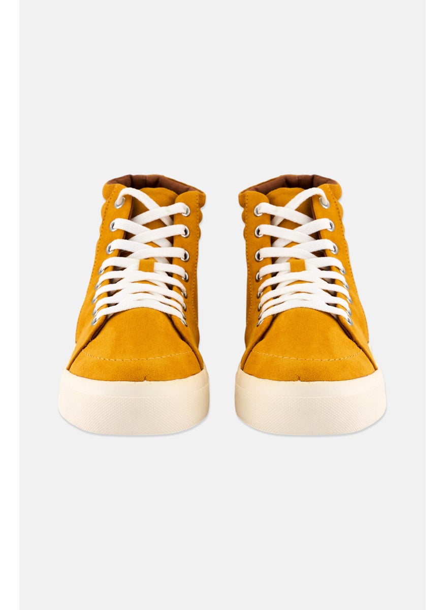Sun Stone Men Jett Medium High Cut Casual Shoes, Mustard  - Image 3