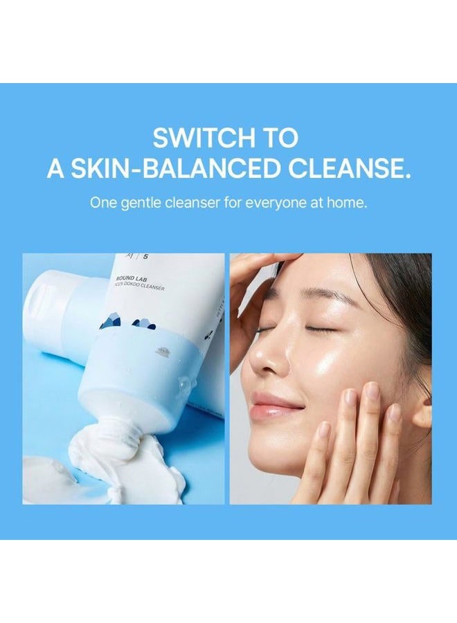 ROUND LAB 1025 Dokdo Cleanser 5.07 Fl Oz, Low pH Facial Cleanser for Sensitive Skin, Rich Soft Bubbles for Deep Cleansing and Makeup Removal, Hydrating Face Wash with Deep Sea Water, Korean Skin Care - Image 3