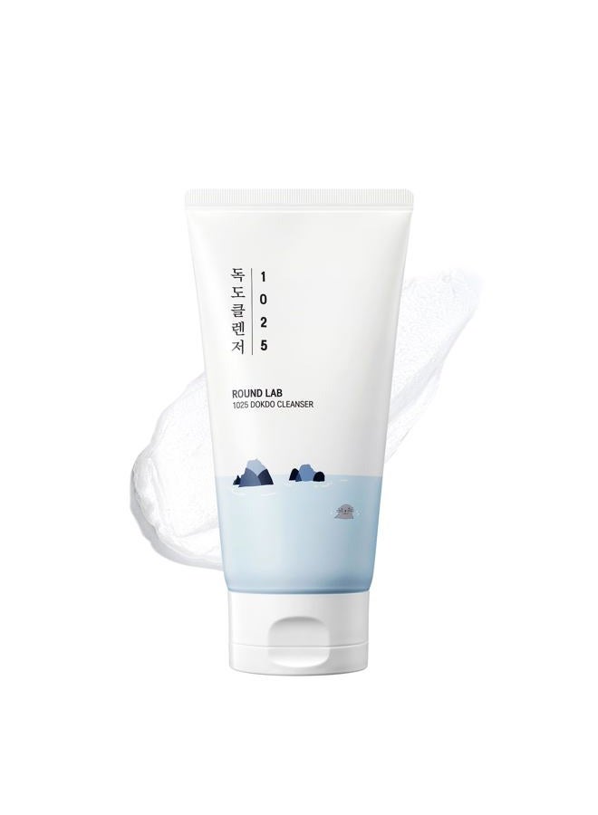 ROUND LAB 1025 Dokdo Cleanser 5.07 Fl Oz, Low pH Facial Cleanser for Sensitive Skin, Rich Soft Bubbles for Deep Cleansing and Makeup Removal, Hydrating Face Wash with Deep Sea Water, Korean Skin Care - Image 1