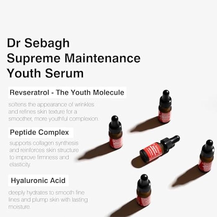 Dr. Sebagh Dr Sebagh Supreme Maintenance Youth Serum (0.17 fl oz) - Award-Winning Anti Aging Resveratrol Serum for Face - Collagen-Boosting Hydrating - Advanced Resveratrol Skin Care Treatment - Image 5