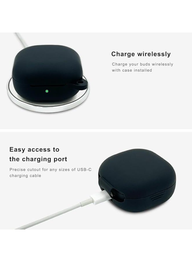 Silicone Case Compatible with Samsung Galaxy Buds Core Case (2025) with Cleaner Kit -Black  - Image 5