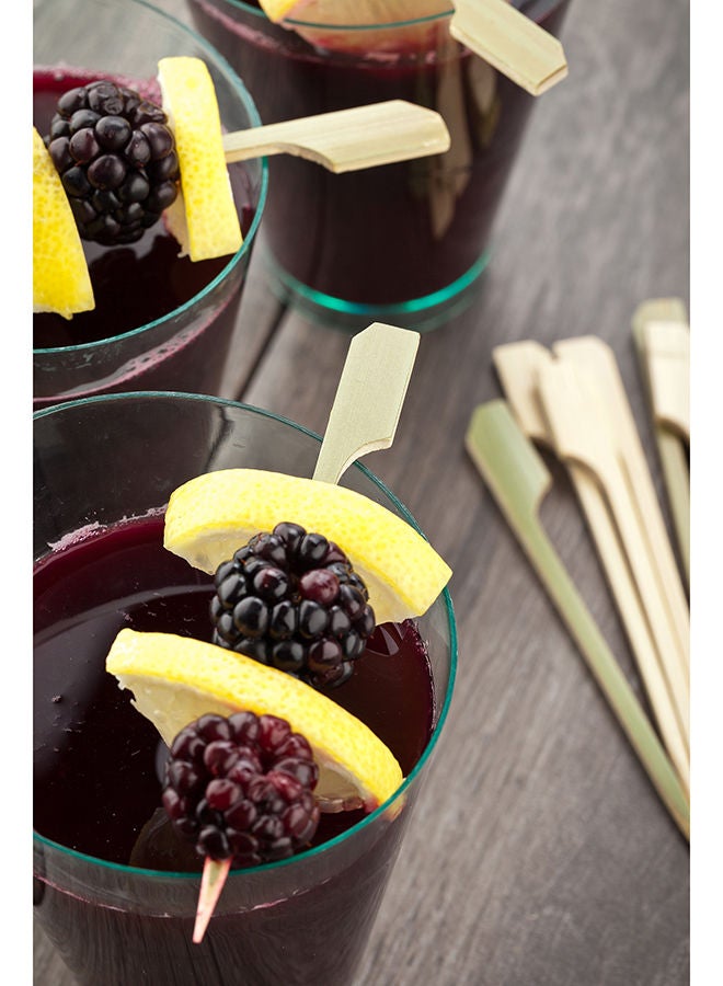 Restaurantware-4 Inch Paddle Bamboo Skewers, 1000 Sturdy Disposable Bamboo Food Picks - Sturdy, Paddle Head, Bamboo Appetizer Picks, Sustainable, For Serving Appetizers and Cocktail Garnishes - Image 3