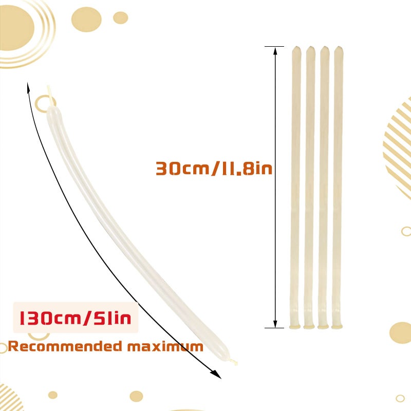 ZBYDNG 260 Balloons Clear, Thickening Long Balloons for Tying Arch, Twisting Latex Animals Magic Modeling Skinny Birthday Balloon for Kidâ€˜s Party Wedding Decoartion Supply 100pcs - Image 3