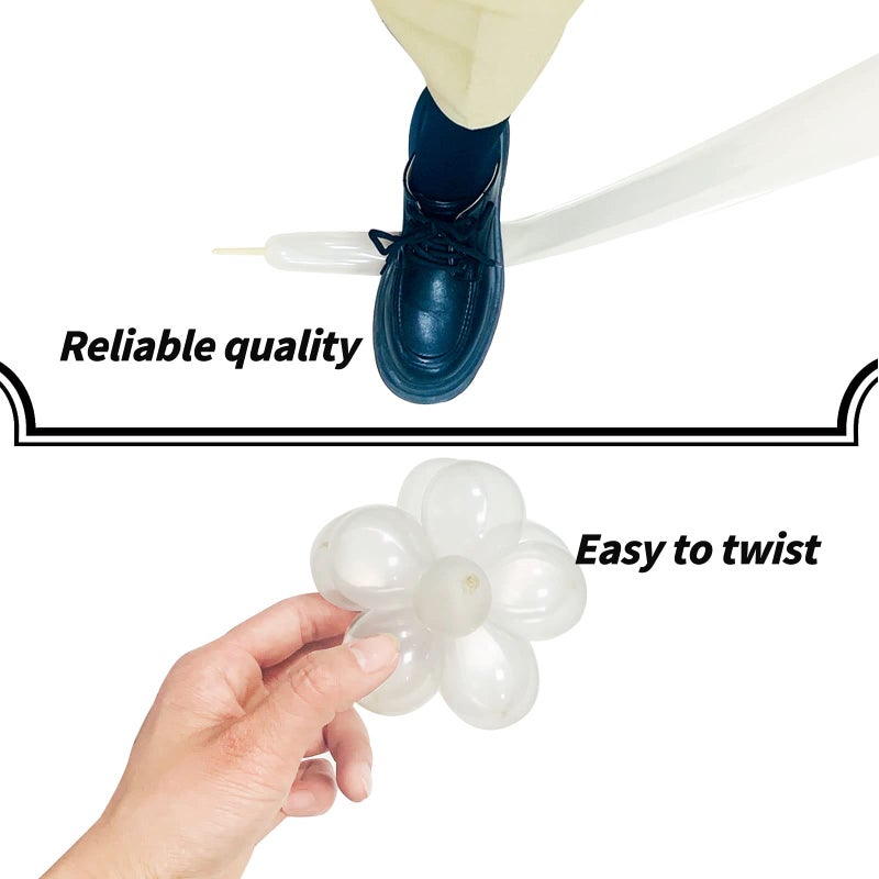 ZBYDNG 260 Balloons Clear, Thickening Long Balloons for Tying Arch, Twisting Latex Animals Magic Modeling Skinny Birthday Balloon for Kidâ€˜s Party Wedding Decoartion Supply 100pcs - Image 4