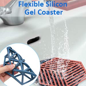 SIYANSHU Silicone Trivet Mats Hot Pads Heat Resistant Bowl Mats Dish Mats Drink Coasters Non-Slip Pot Holders for Home Kitchen Dining Table Decoration (Pack of-4, Mix Line&Triangle) - Image 2
