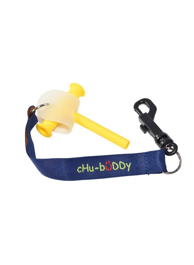 CHU-BUDDY ChuBuddy Navy/Green Embroidered Chew Holder Set (2)- Two Embroidered Tethers & Two Natural Straps  - Image 3