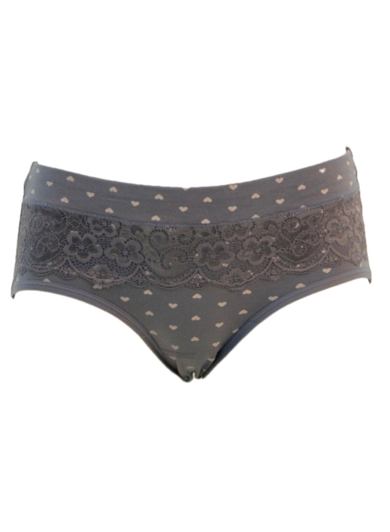 JOANNA JOANNA 152229 Women's Heart & Lace Front Design Mid Rise 3-Pack Panties, Multicolor  - Image 5