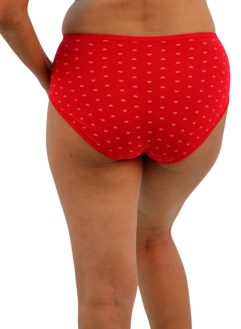 JOANNA JOANNA 152229 Women's Heart & Lace Front Design Mid Rise 3-Pack Panties, Multicolor  - Image 4
