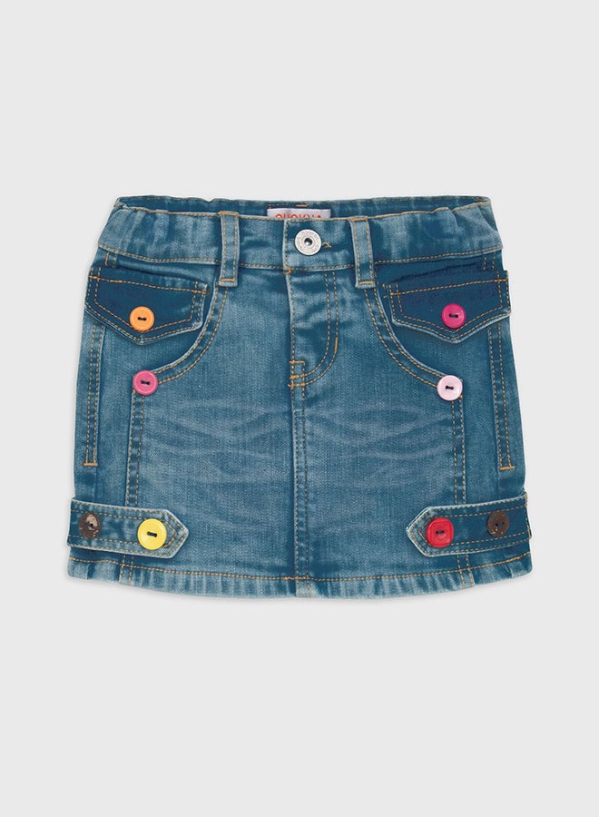 تنورة الدنيم البحرية للبنات