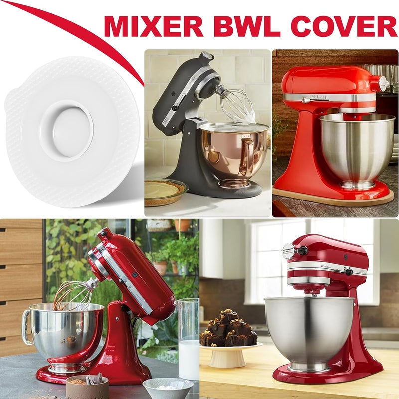 CVILL 2-Piece Mixing Bowl Cover for KitchenAid Tilt Stand Mixers 4.5-5-Quart Stainless Steel Mixing Bowls - Bowl Lids Prevent Ingredient Spills - Image 4