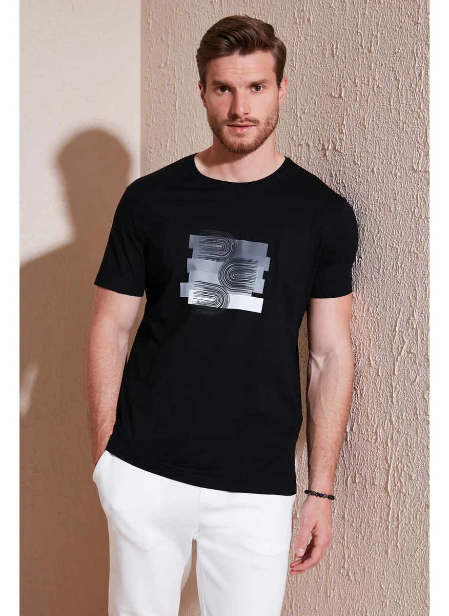 Buratti Cotton Slim Fit Crew Neck T Shirt Men's T Shirt 646R8010