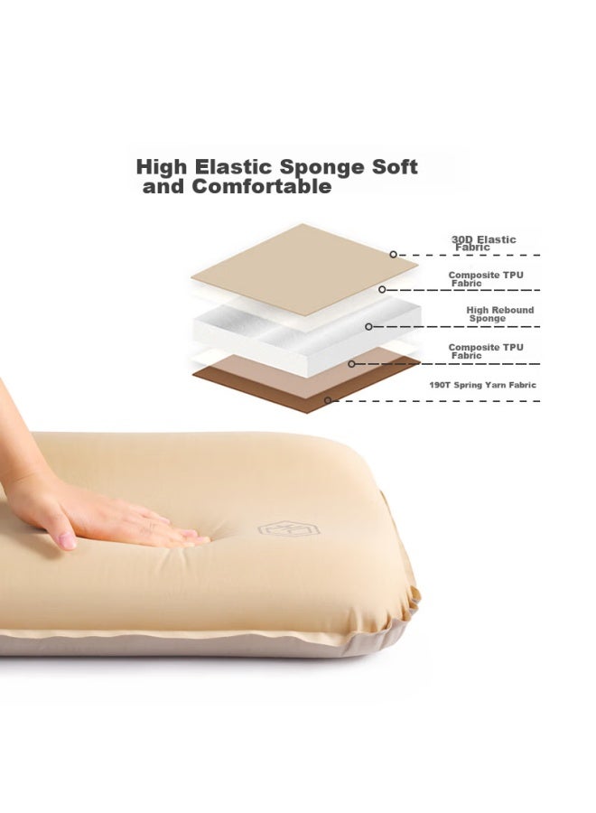 JD.com Jd Jingzao Outdoor 3d Foam Pillow, Automatic Inflatable Travel Headrest, Neck Support Pillow, High Rebound Foam, Soft And Comfortable  - Image 3