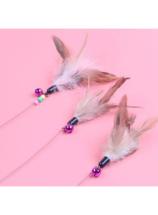 NeoStyle Cat Teaser, Interactive Cat Toys to Promote Bonding, Interactive Cat Toys with Feathers and Bells to Attract Cats' Attention, Interactive Cat Toys for Indoor Cats (steel wire feathers) - view 5