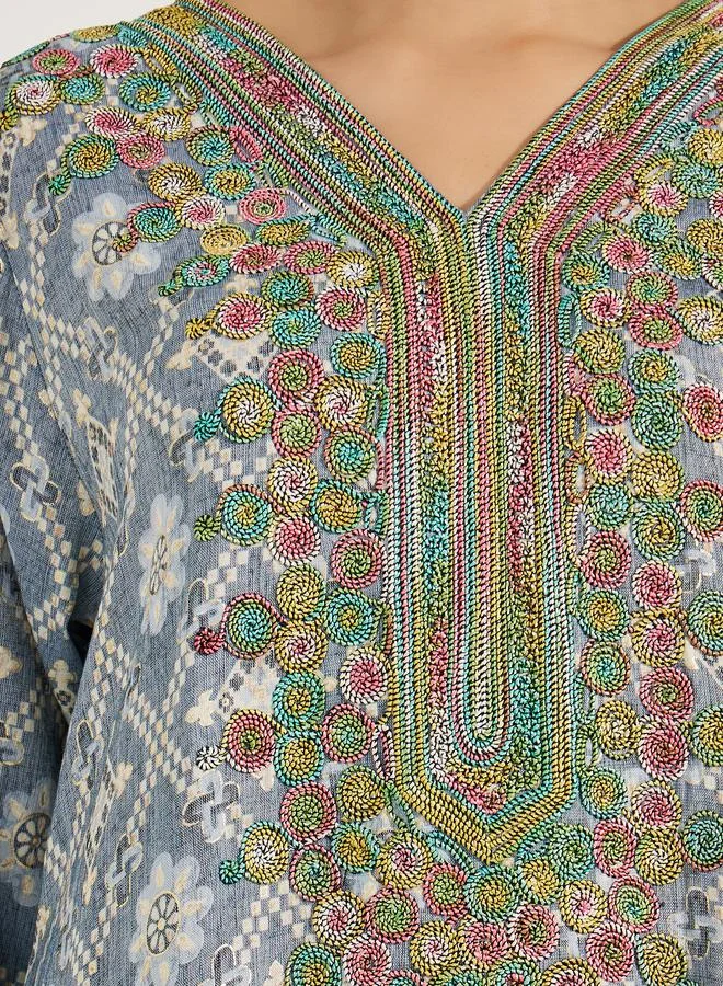 Maxim Creation Multi Dori Embroidery Jalabiya by Styli
