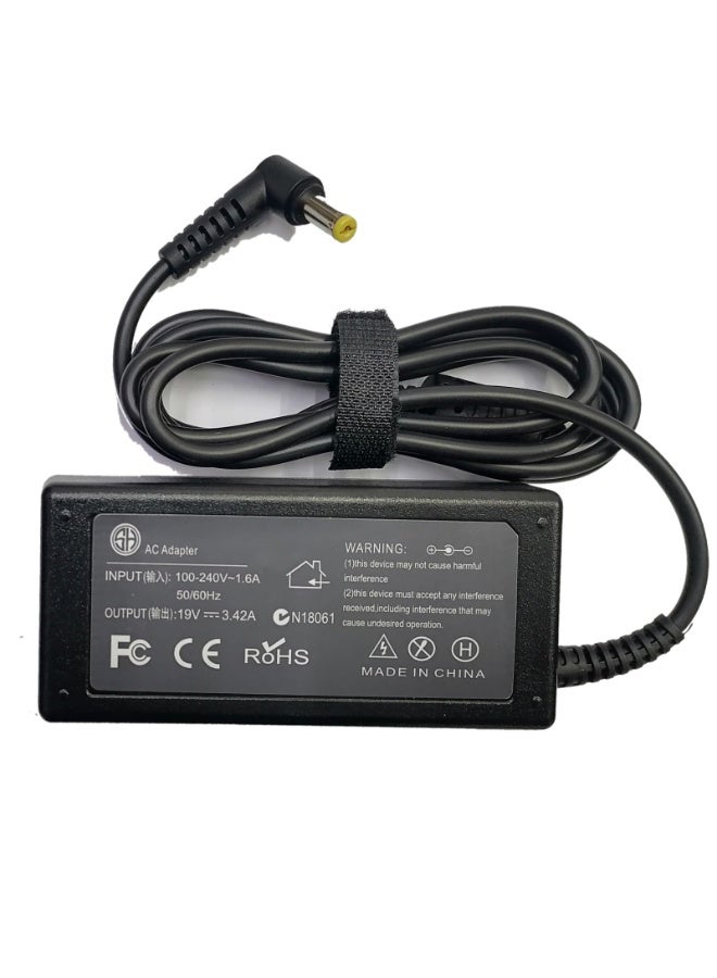 S.H Replacement Laptop Charger – Compatible with Acer 19V 3.42A 65W 5.5×1.7mm