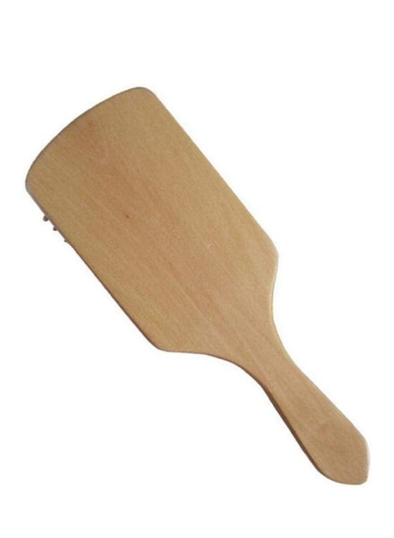 Loquat Anti-static medical hair brush made of wood with unique paddle handle and innovative opening, equipped with keratin bristles that ensure a comfortable massage and improve scalp health. - Image 2