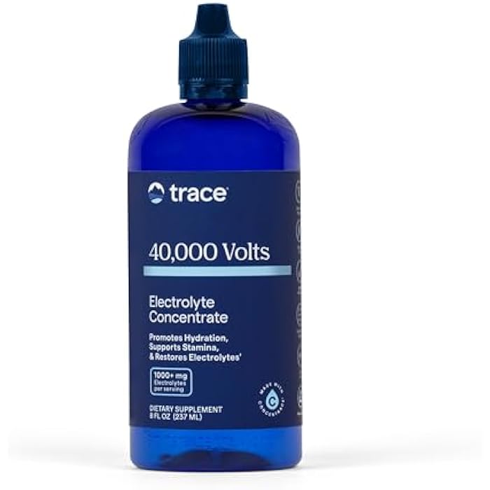 Trace Minerals معادن تتبع 40,000 فولت - يدعم الترطيب والطاقة والعضلات والقدرة على التحمل والقدرة على التحمل - مركز سائل متعدد المعادن والإلكتروليتات مع المغنيسيوم الأيوني والصوديوم والبوتاسيوم (48 حصة) - Image 1