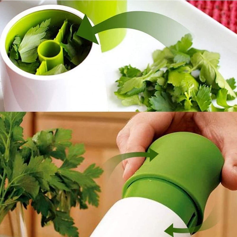 No brands Herb Grinder?ShowTop Spice Mill Parsley Shredder Chopper Vegetable Cutter Garlic Coriander Spice Grinder Crusher Kitchen Accessories - Image 2