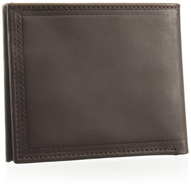 Nautica Mens Classic Sail Bifold Leather Wallet | RFID Blocking Protection | ID Window | 6 Card Slots | 2 Slip Pockets | Billfold Design | Organization | Durable | Stylish - Brown - Image 2