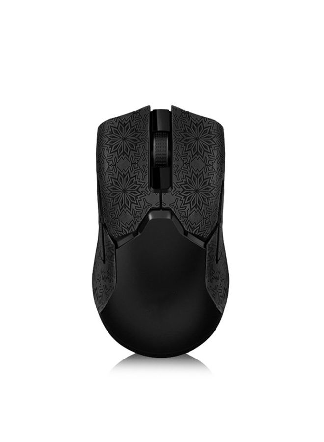 BURAQ Snowflake Pattern Anti-slip Mouse Stickers For Razer Viper Ultimate Black Half Surround - Image 1