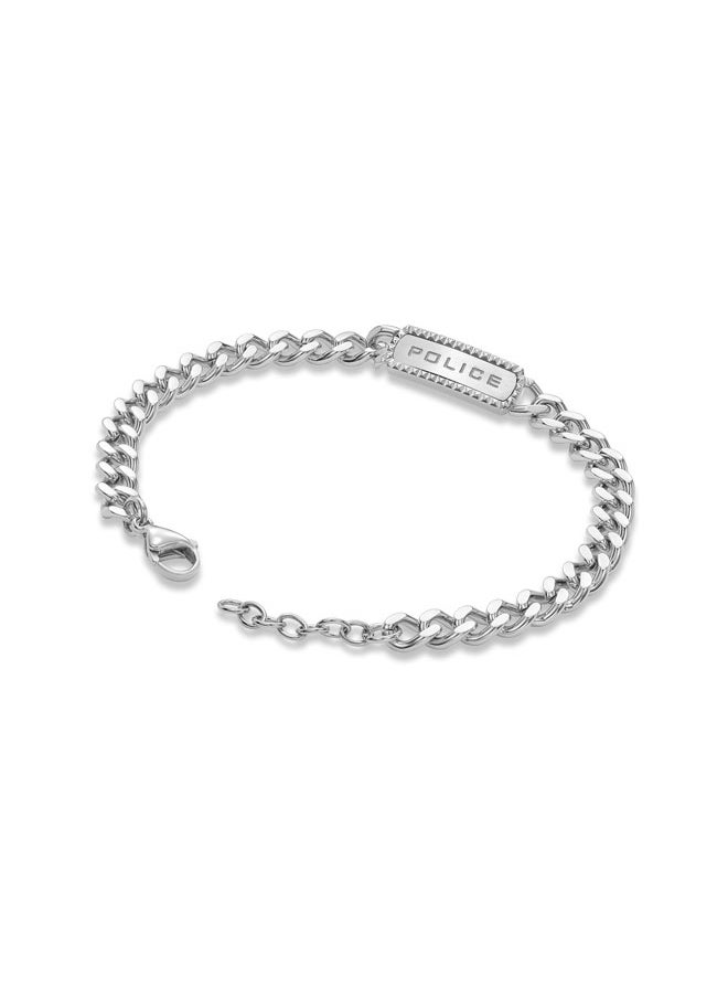 POLICE Taper Bracelet Sleek Chain with StudEmbedded Tag and Signature  - Image 3