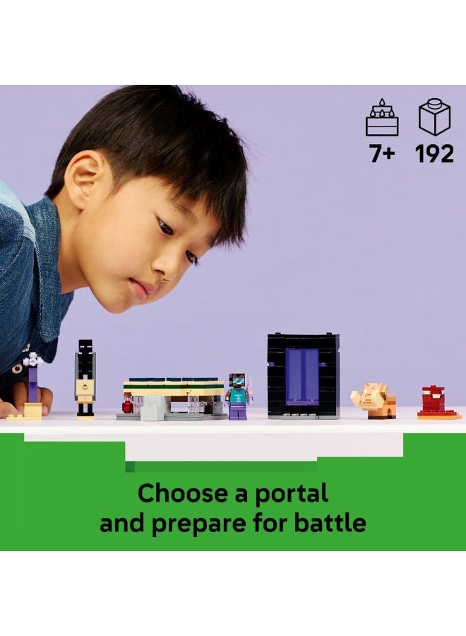 LEGO Minecraft Nether & End Portal Journey - Building Toy w/a Cool Hero, Enderman & Baby Hoglin Mob Figures - Gaming Gift for 7+ Year Old Boys & Girls - 21584 - Image 2