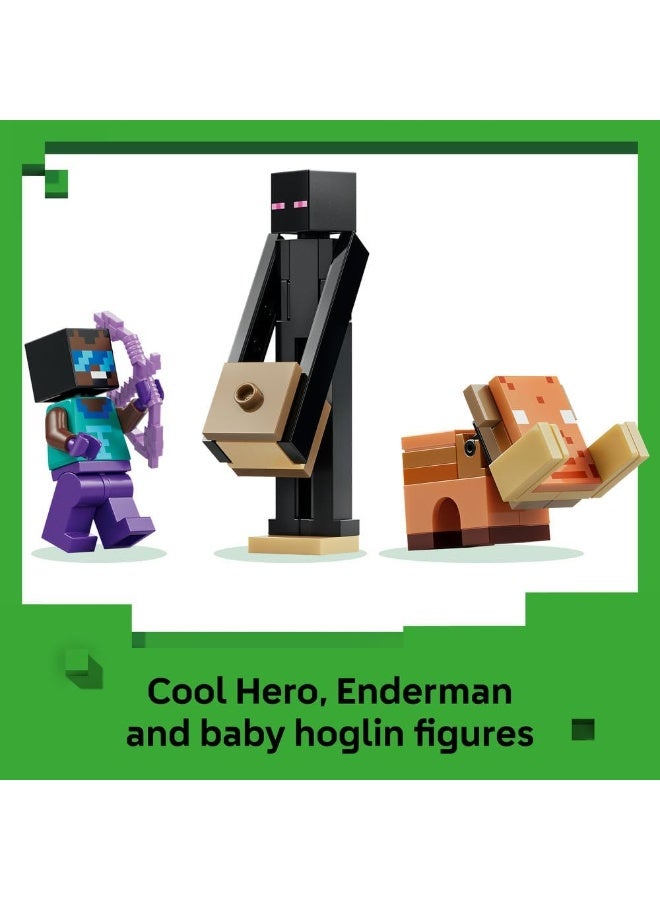 LEGO Minecraft Nether & End Portal Journey - Building Toy w/a Cool Hero, Enderman & Baby Hoglin Mob Figures - Gaming Gift for 7+ Year Old Boys & Girls - 21584 - Image 5