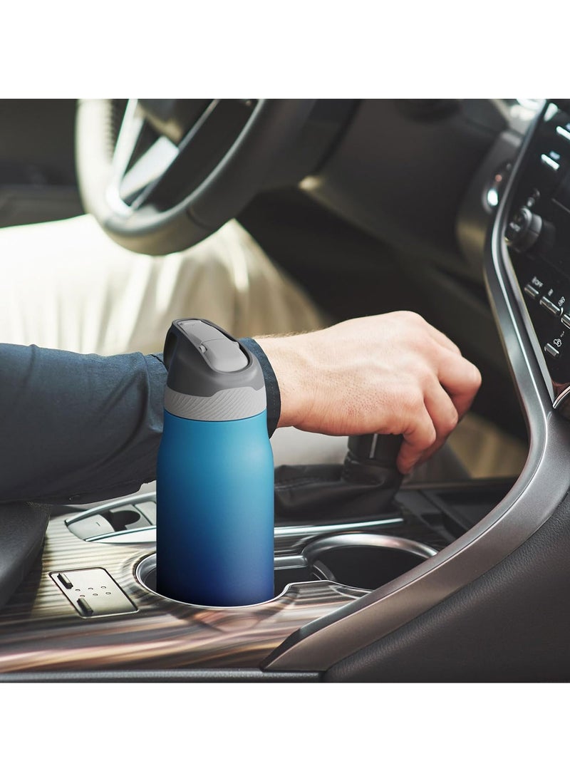 FjBottle - FEIJIAN 316 Stainless Steel Water Bottle with Straw - Vacuum Insulated Metal Water Bottle - 710ml - Standard Mouth Flask - BPA Free - Leakproof Reusable Thermos Flask for Work, Gym, Travel - Image 1