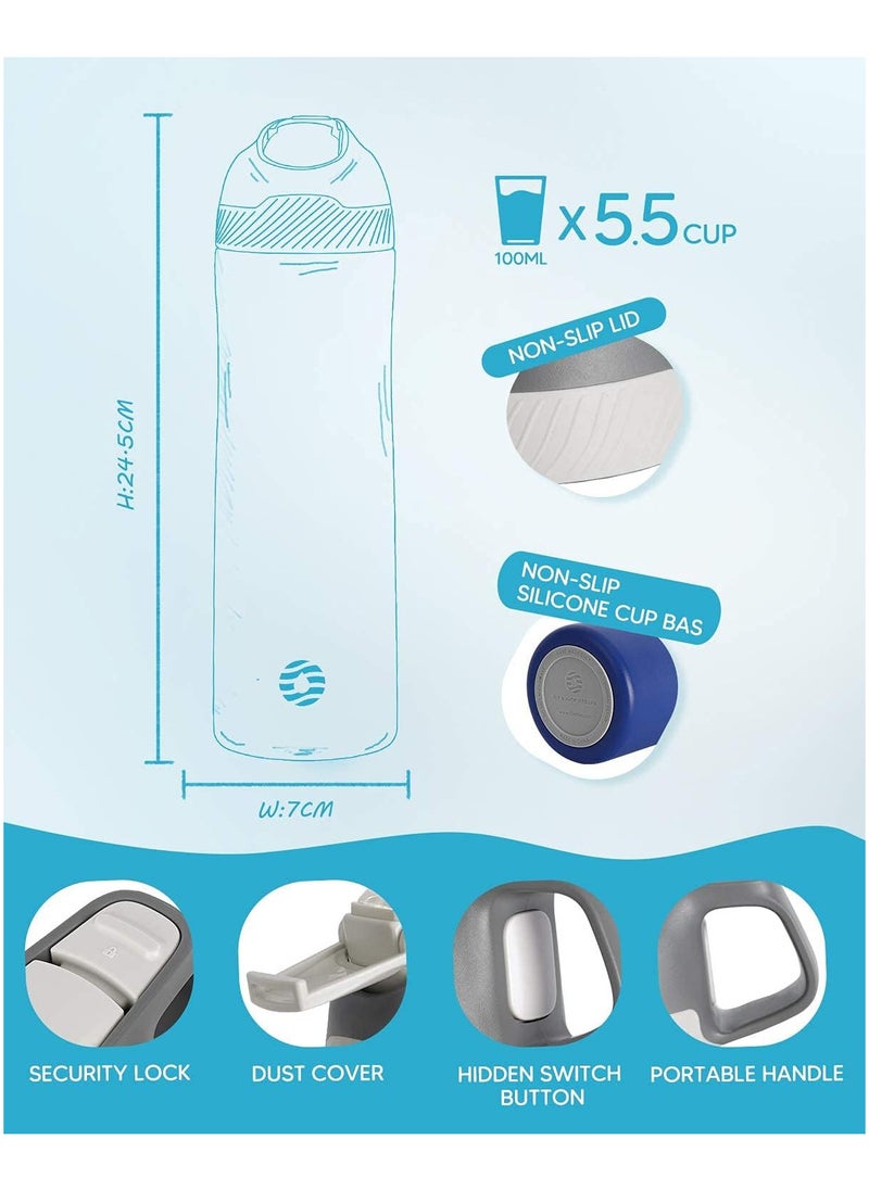 FjBottle - FEIJIAN 316 Stainless Steel Water Bottle with Straw - Vacuum Insulated Metal Water Bottle - 710ml - Standard Mouth Flask - BPA Free - Leakproof Reusable Thermos Flask for Work, Gym, Travel - Image 1