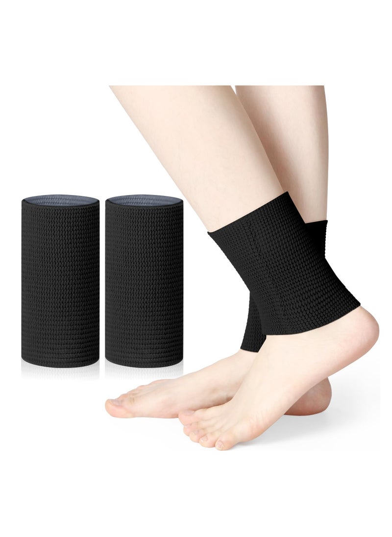 Generic Compression Ankle Sleeves for Protection and Support Padded Socks for Skating Skiing and Riding Adjustable Foot Support Black  - Image 1