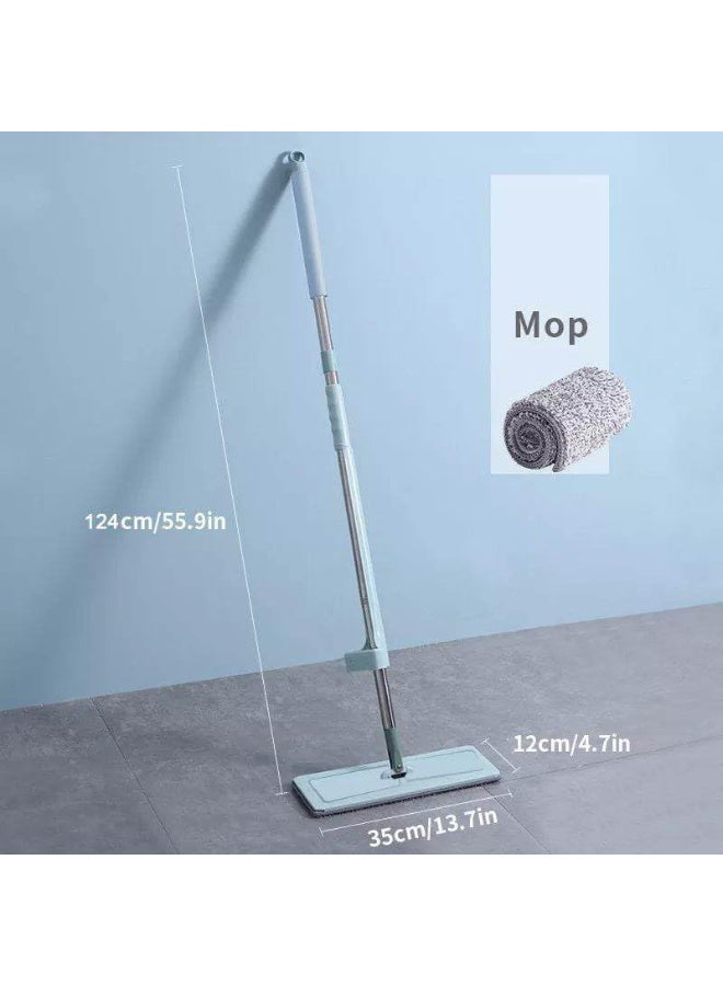 مساحه موب مسطحه ذاتية العصر 360 درجة قابلة للدوران والغسل اليدوي، موب او شرشوبه مسطحة من الميكروفيبر متعددة الاغراض ، وسادات قابلة للغسل للمنزل والمكتب ، مناسبة للتنظيف الجاف والرطب - Image 4