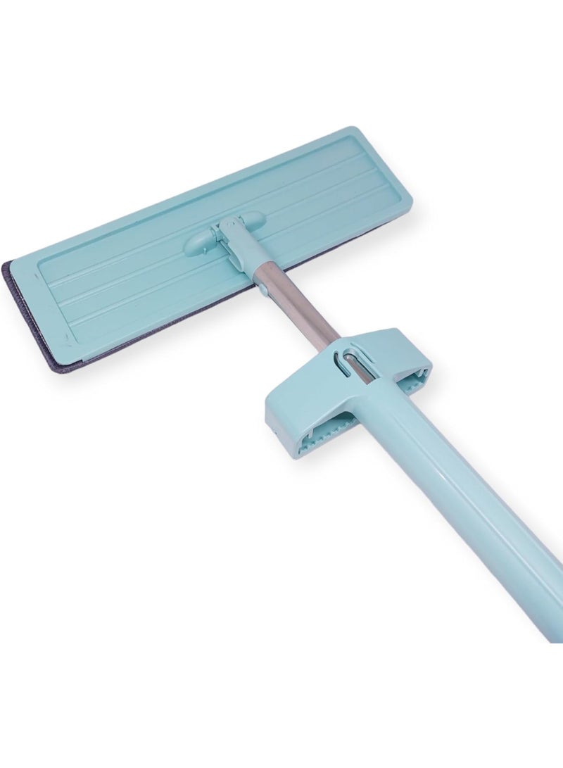 مساحه موب مسطحه ذاتية العصر 360 درجة قابلة للدوران والغسل اليدوي، موب او شرشوبه مسطحة من الميكروفيبر متعددة الاغراض ، وسادات قابلة للغسل للمنزل والمكتب ، مناسبة للتنظيف الجاف والرطب - Image 3