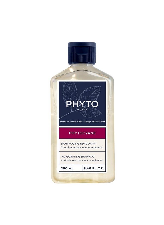 Phyto PHYTO|PHYTOCYANE - Thinning Hair Shampoo for Men & Women|Revitalizing Formula with Ginkgo Biloba B Vitamins & Rosemary | Promotes Thicker & Stronger Hair|250ml  - Image 1