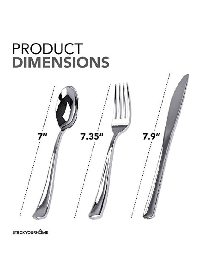 ستوك هوم طقم مكون من 125 شوكة للاستخدام مرة واحدة - Image 5