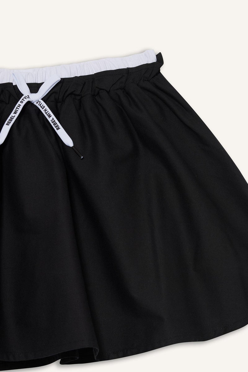 DeFacto Black Girl Girl Twill Regular Fit Skirt Casual - Image 5