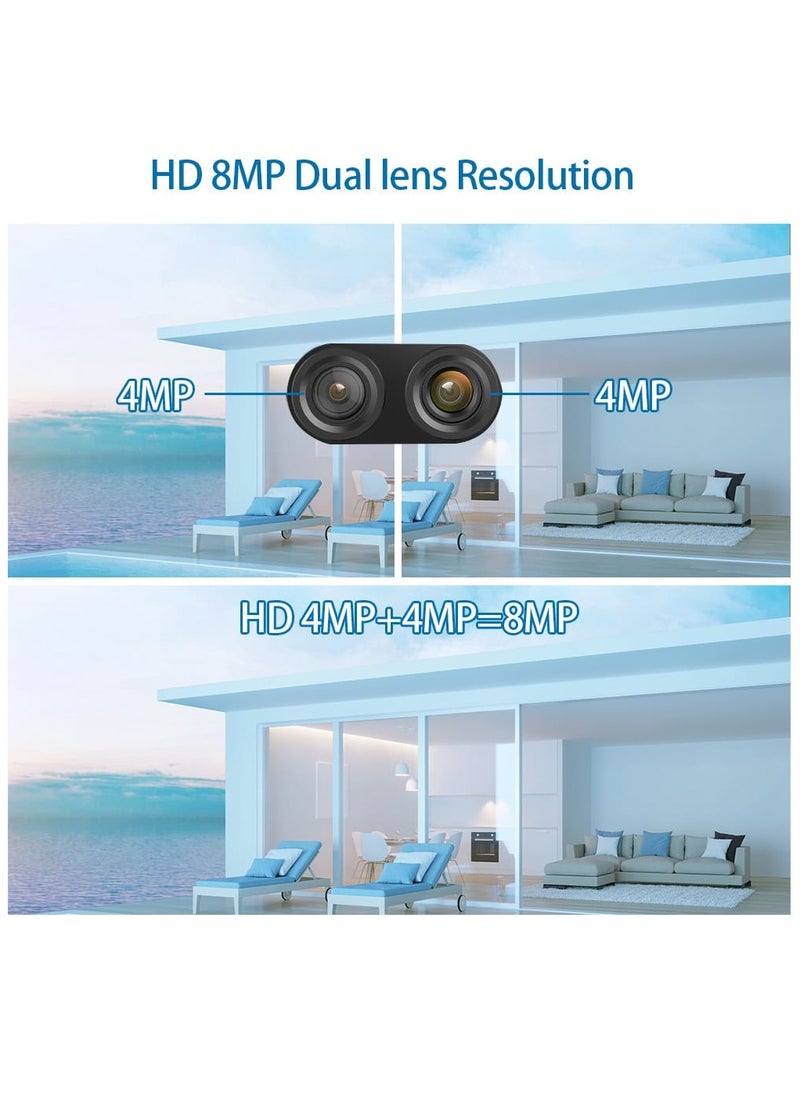 JORTAN - 3K Wi-Fi PTZ Camera, 8X Zoom, Motion Detection, Motion Tracking, Full Color Night Vision, Two Way Audio, IP66 Waterproof, Motion Alarm, 24/7 Recording, PTZ Control Wi-Fi Camera - Image 1