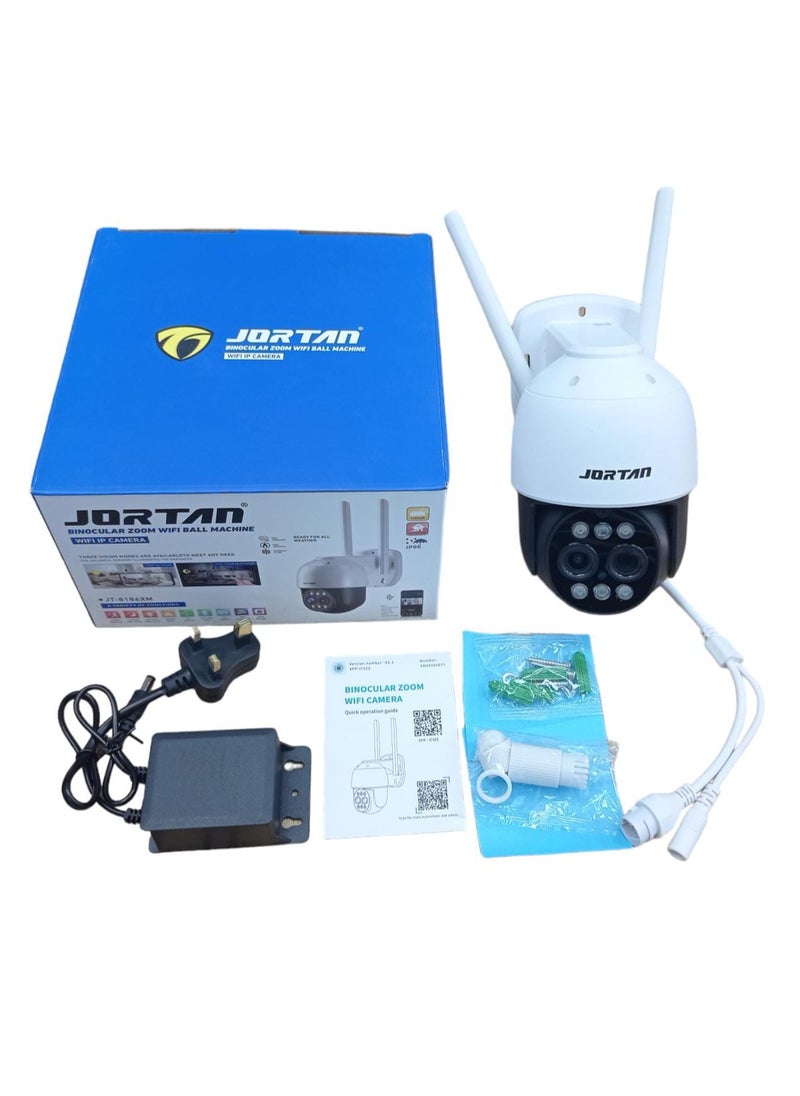 JORTAN - 3K Wi-Fi PTZ Camera, 8X Zoom, Motion Detection, Motion Tracking, Full Color Night Vision, Two Way Audio, IP66 Waterproof, Motion Alarm, 24/7 Recording, PTZ Control Wi-Fi Camera - Image 1