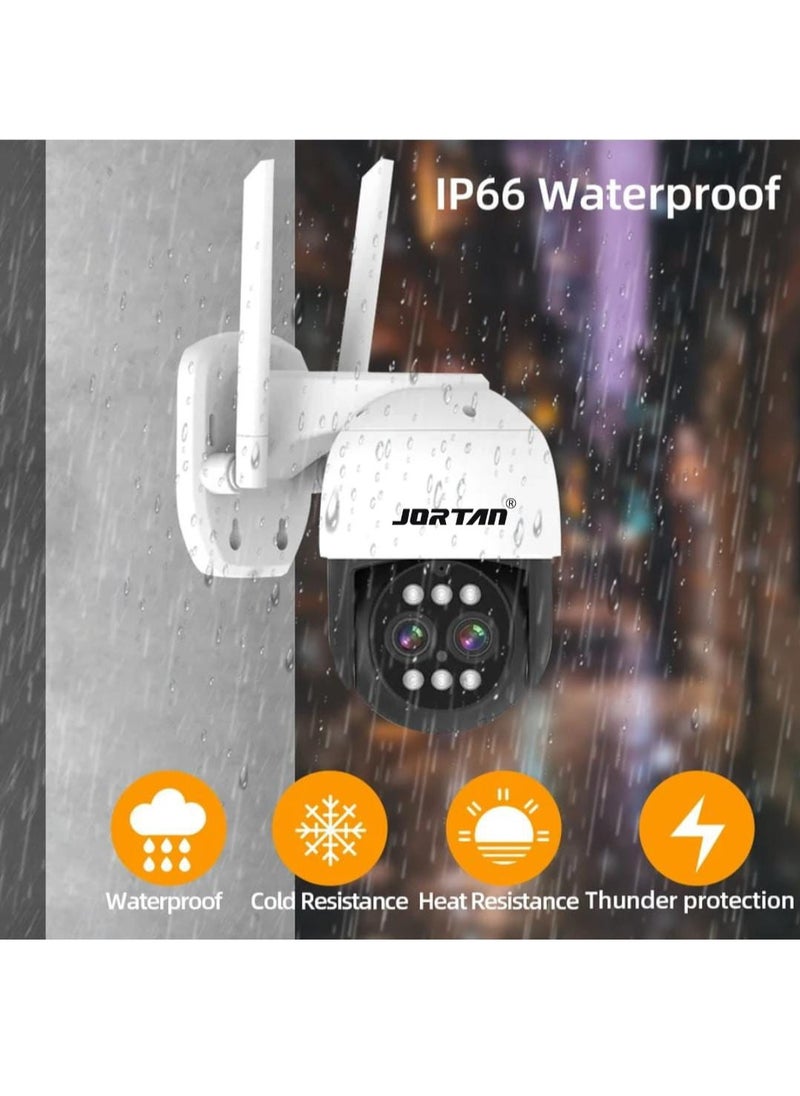 JORTAN 3K Wi-Fi PTZ Camera, 8X Zoom, Motion Detection, Motion Tracking, Full Color Night Vision, Two Way Audio, IP66 Waterproof, Motion Alarm, 24/7 Recording, PTZ Control Wi-Fi Camera  - Image 5