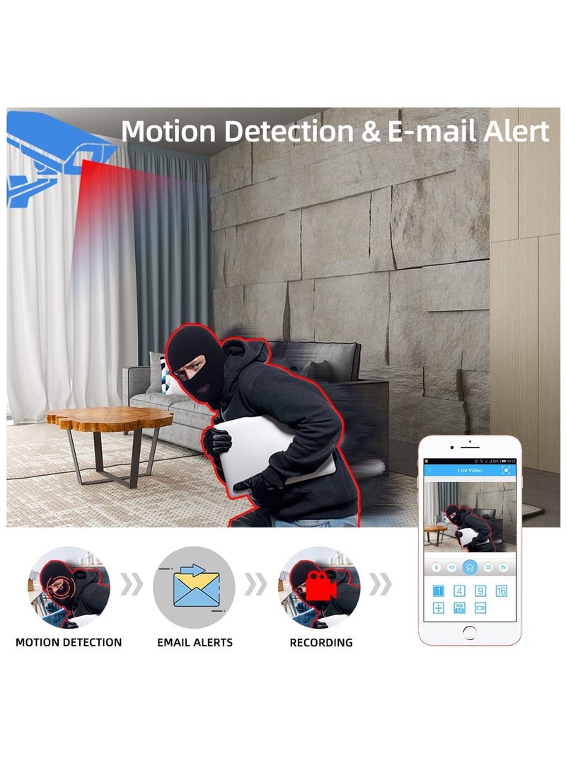 JORTAN - 3K Wi-Fi PTZ Camera, 8X Zoom, Motion Detection, Motion Tracking, Full Color Night Vision, Two Way Audio, IP66 Waterproof, Motion Alarm, 24/7 Recording, PTZ Control Wi-Fi Camera - Image 1