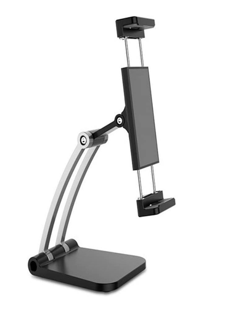 ELTRAZONE Desktop Tablet Stand 360 Degree Rotating Adjustable Phone Stand Live Streaming Holder for Phone/4inch to 13inch Tablet Black - Image 5
