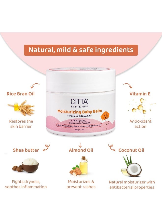 CITTA Moisturizing Baby Balm for Babies, Kids & Adult with Shea Butter & Vitamin E for Newborns and Kids | 200 g - Image 4