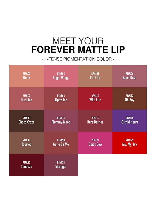 Ruby Kisses Forever Matte Liquid Lipstick 5 Pack - Rfml02&05&07&12&19 - Image 4