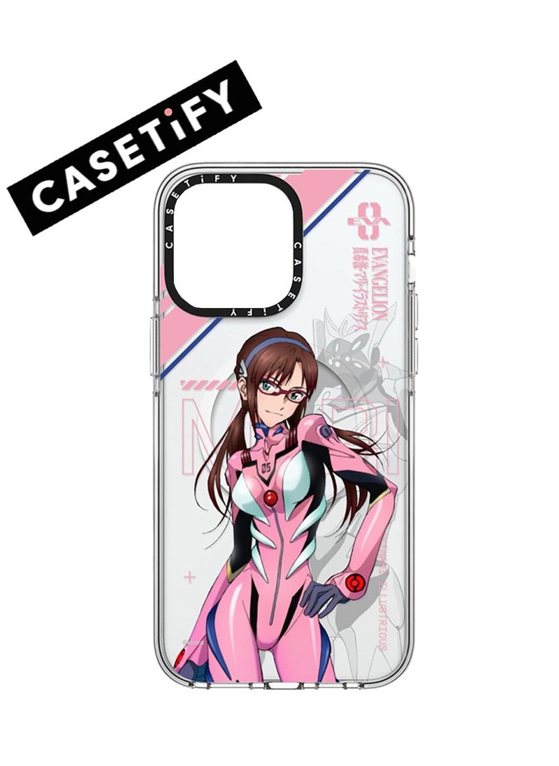 Casetify - Apple iPhone 15 Pro Case,Neon Genesis Evangelion Makinami Mari Illustrious Magnetic Adsorption Phone Case - Semi transparent - Image 1