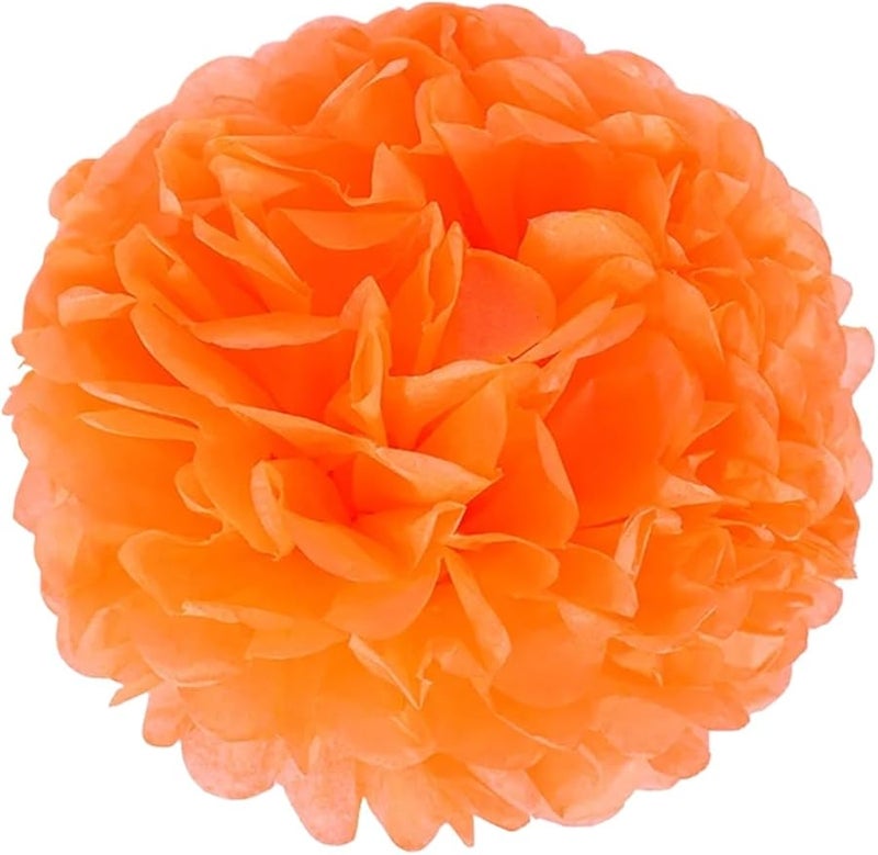 كرات مناديل البرتقالي 40 قطعة 15 سم زفاف حفلة ديكور المنزل عيد الميلاد عيد ميلاد استحمام الطفل - Image 2
