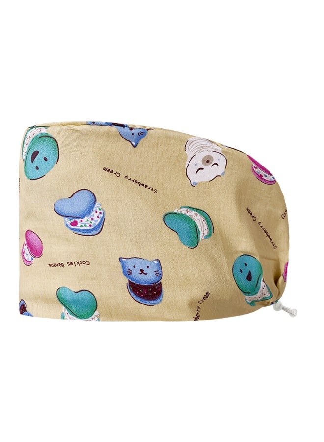 NIBEMINENT Soft Cotton Unisex Scrubs Cap Mens Scrubs Nursing Medical Surgical Caps Medical Uniforms Multicolour Printing Hospital Nurse Hat