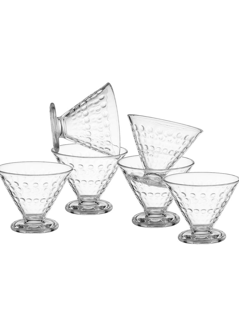 Deli Glass A set of 6 clear glass juice and dessert serving glasses and all uses  - Image 1