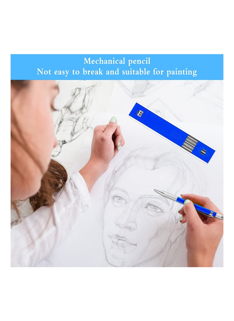 3Pcs Art Mechanical Pencils Set 2.0mm Propelling Pencils with 3 Boxes Automatic Pencil HB Mechanical Pencils Set with 36Pcs HB Leads Refill for Sketching Crafting Art Drawing