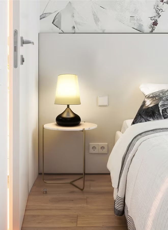 LED Table Bedside Lamp with 3 Color Temperatures, White Shade - Image 2