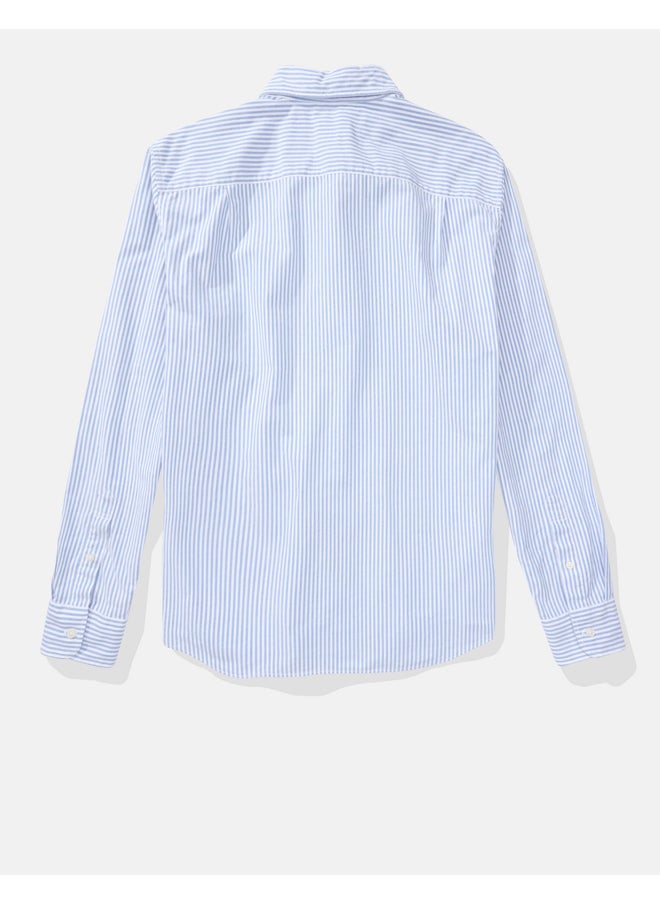 American Eagle - AE Striped Everyday Oxford Button-Up Shirt - Image 1