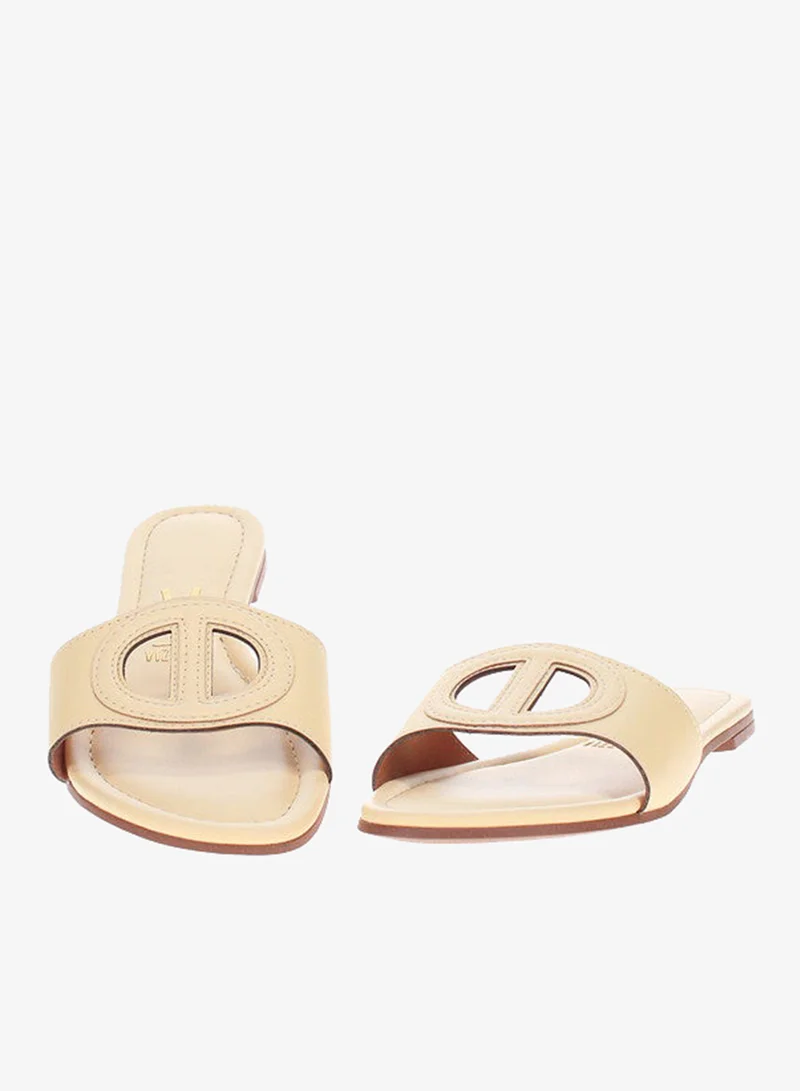 Vizzano  Vizzano Ladies Flat Sandals Yellow | Made In Brazil for Women | Best Price UAE